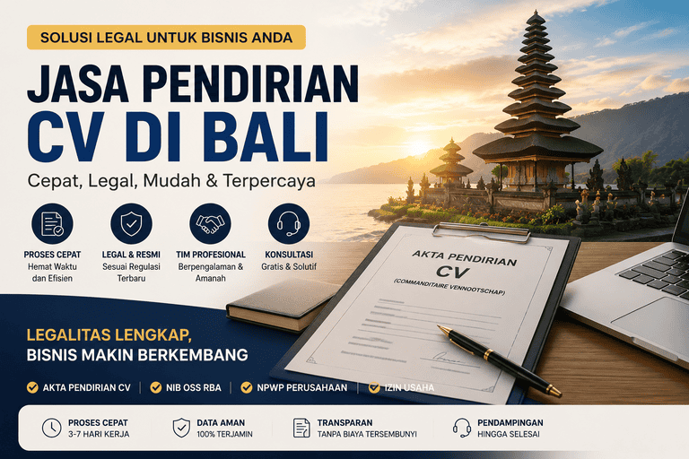 Jasa Pendirian CV di Bali Solusi Legalitas Usaha Cepat, Resmi, dan Terpercaya